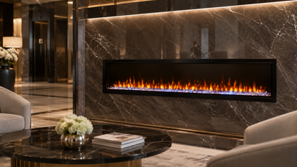 60" Flush Wall Linear Electric Fireplace