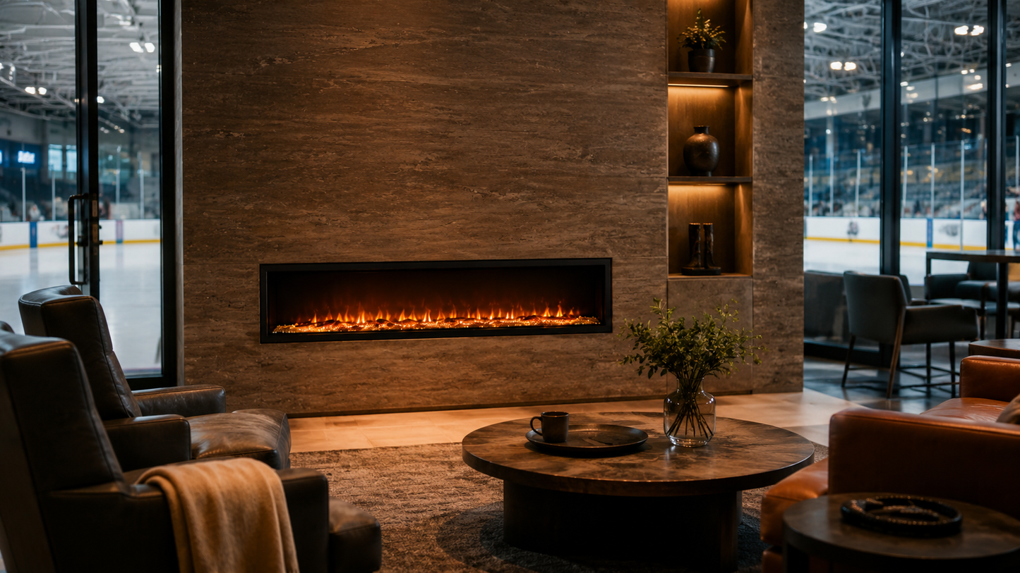 60" Designer Linear Electric Fireplace