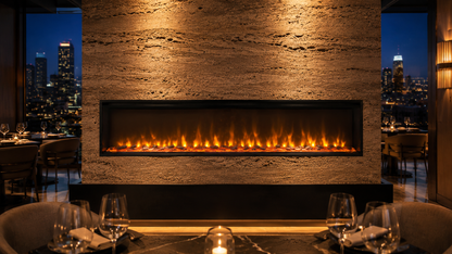 72" Recessed Linear Electric Fireplace