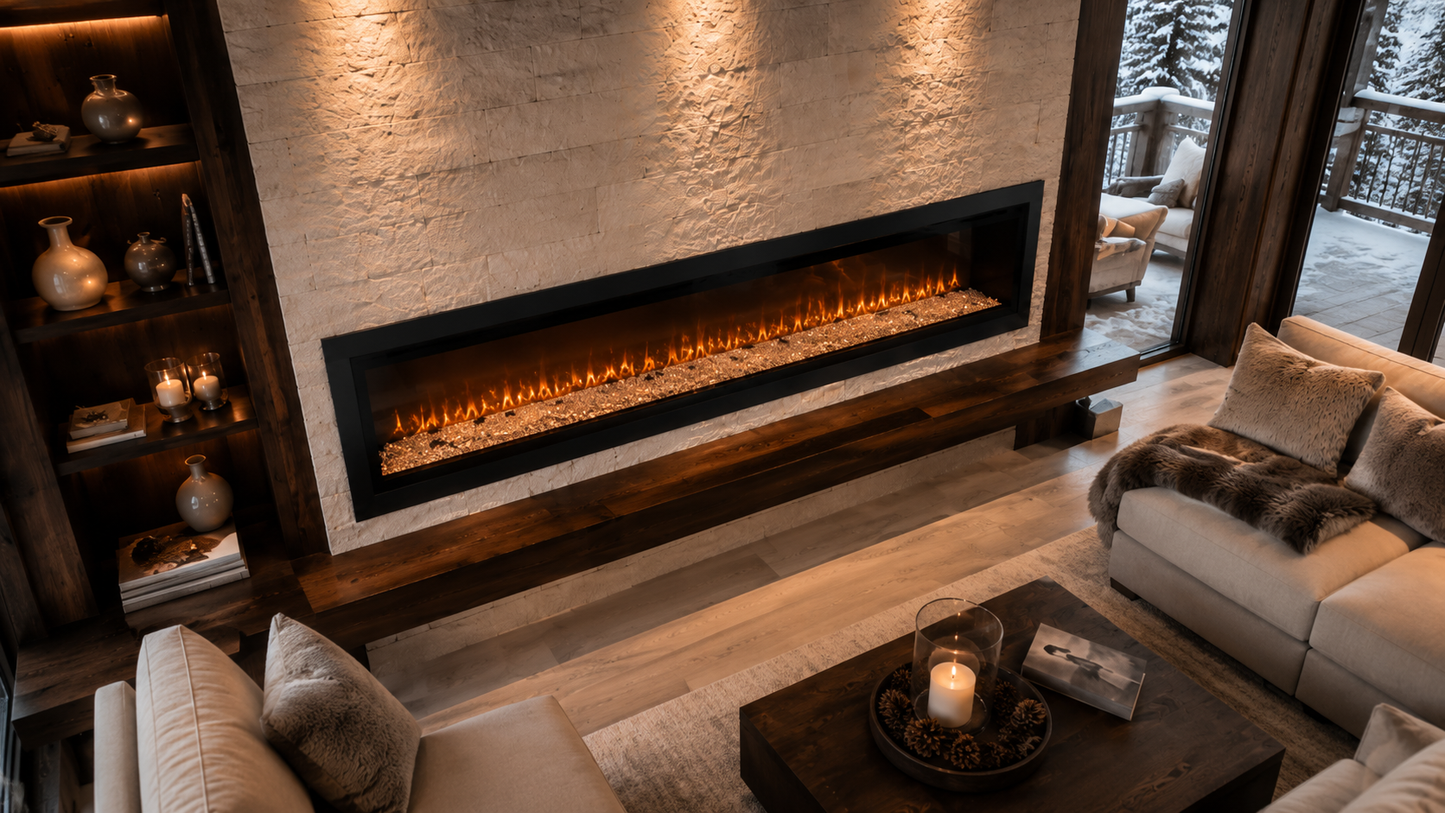 72" Smart-Ready Linear Electric Fireplace