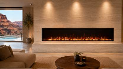 72" Low-Profile Media Wall Electric Fireplace