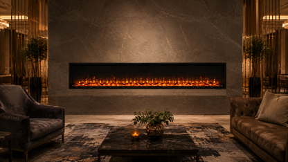 72" Panoramic Linear Electric Fireplace