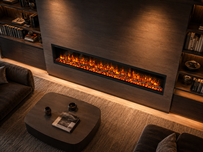 78" Designer Recessed Linear Electric Fireplace