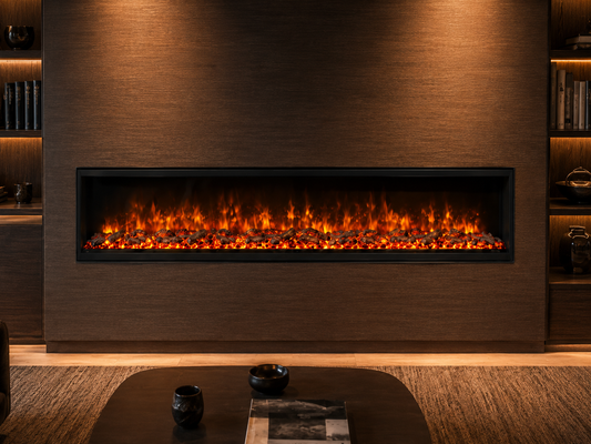 78" Designer Recessed Linear Electric Fireplace