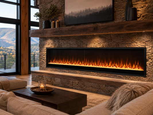80" Premium Panorama Electric Fireplace