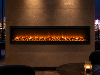60" Wall-Mounted Linear Electric Fireplace