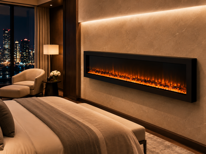 72" Wall-Mounted Linear Electric Fireplace