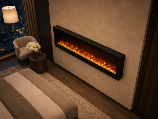 72" Wall-Mounted Linear Electric Fireplace