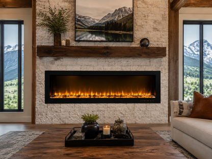 72" Premium Wall-Mounted Media Fireplace