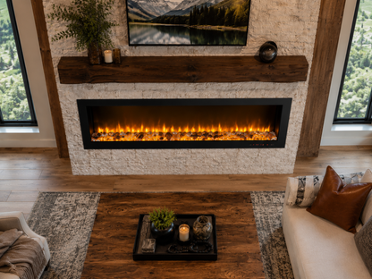 72" Premium Wall-Mounted Media Fireplace