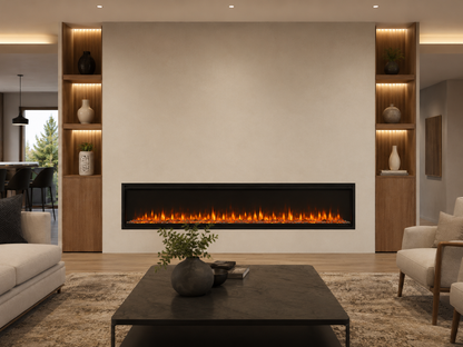 74" Built-In Linear Fireplace for Remodels