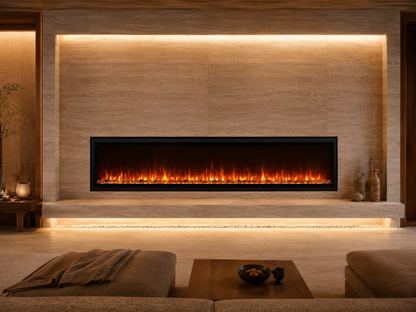 74" Premium Smart Media Wall Fireplace