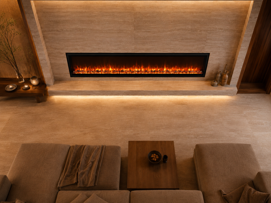 74" Premium Smart Media Wall Fireplace