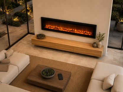 60" WiFi-Enabled Wall-Mounted Fireplace
