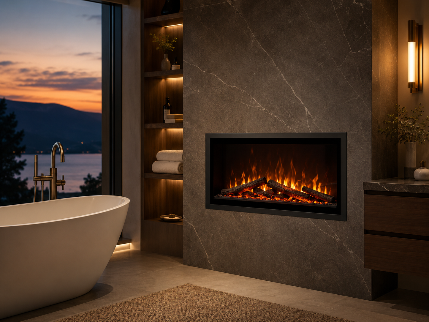 36" Electric Fireplace Insert