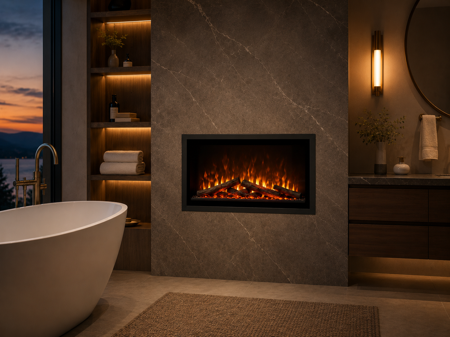 36" Electric Fireplace Insert