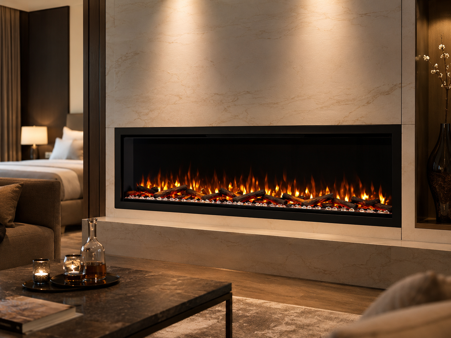 60" Premium Electric Fireplace Insert