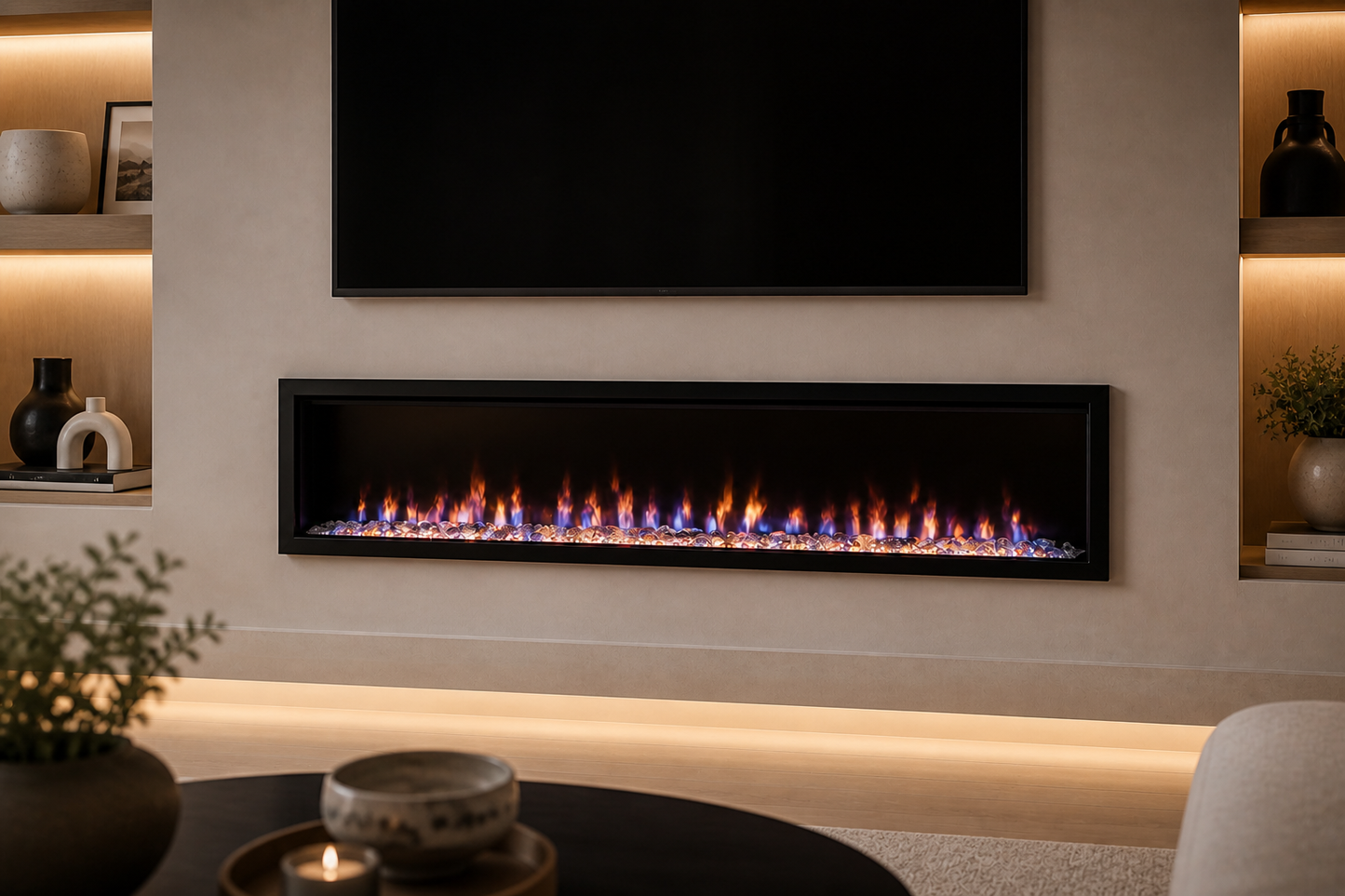 50" Recessed Linear Electric Fireplace