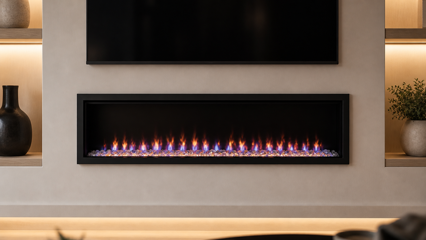 50" Recessed Linear Electric Fireplace