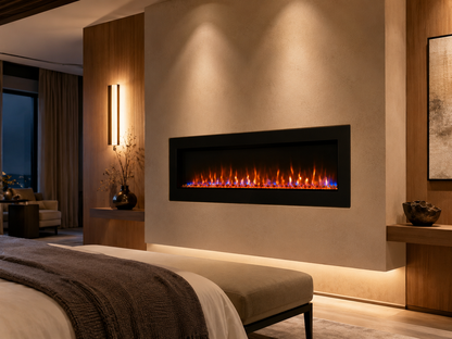 50" Flush-Mount Linear Electric Fireplace