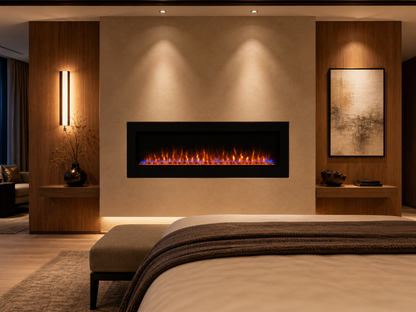 50" Flush-Mount Linear Electric Fireplace