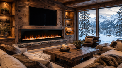 60" Recessed Media Wall Electric Fireplace