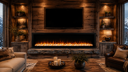 60" Recessed Media Wall Electric Fireplace