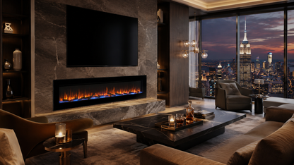 60" Slim Built-In Linear Electric Fireplace