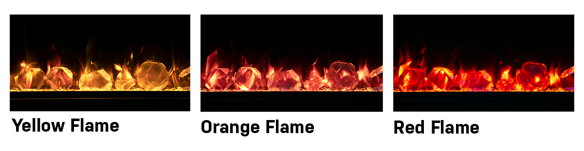 Remii Extra Tall fireplace flame color options