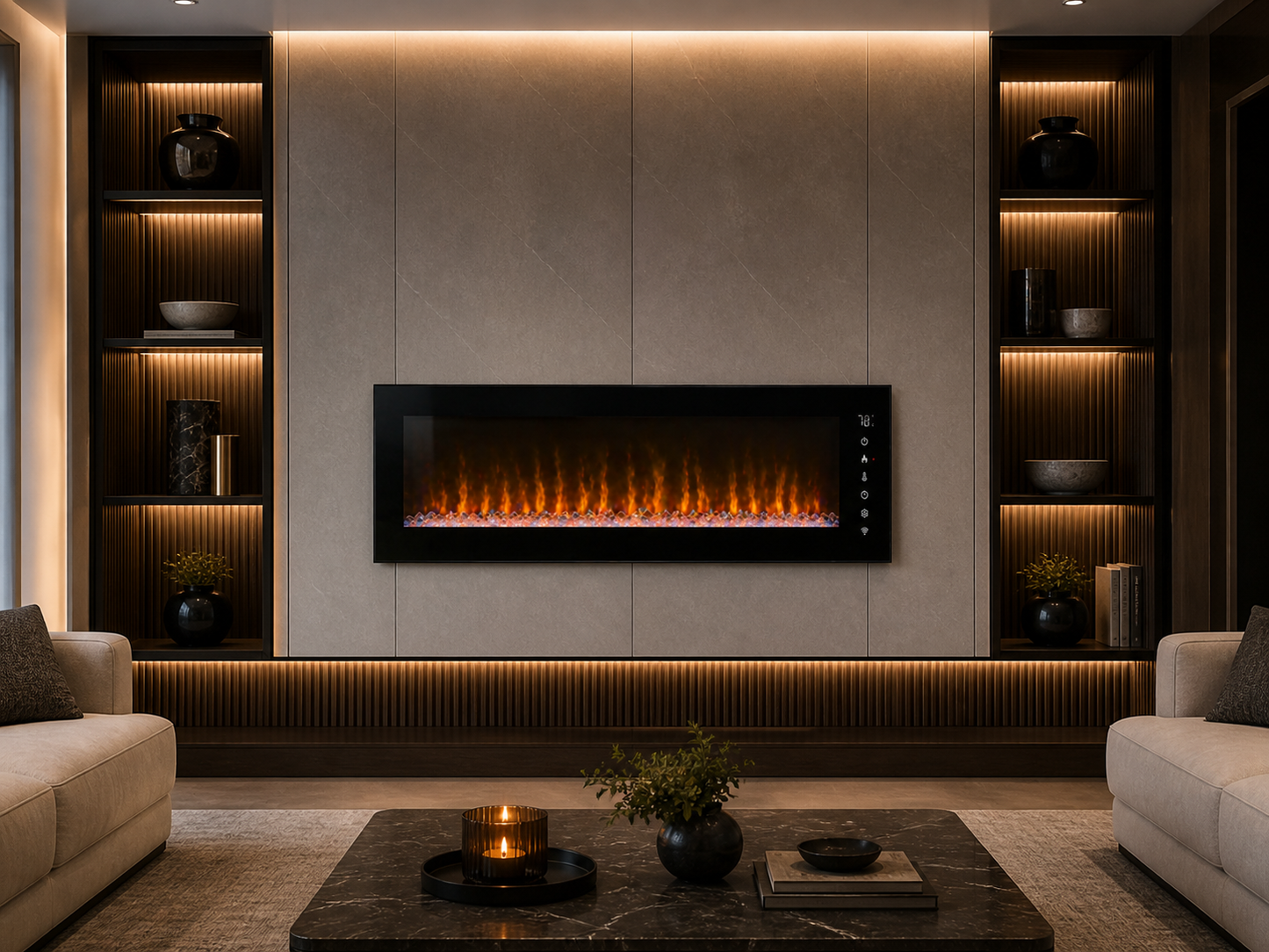 60” Smart Linear Electric Fireplace