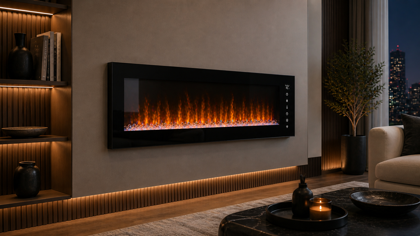 60” Smart Linear Electric Fireplace