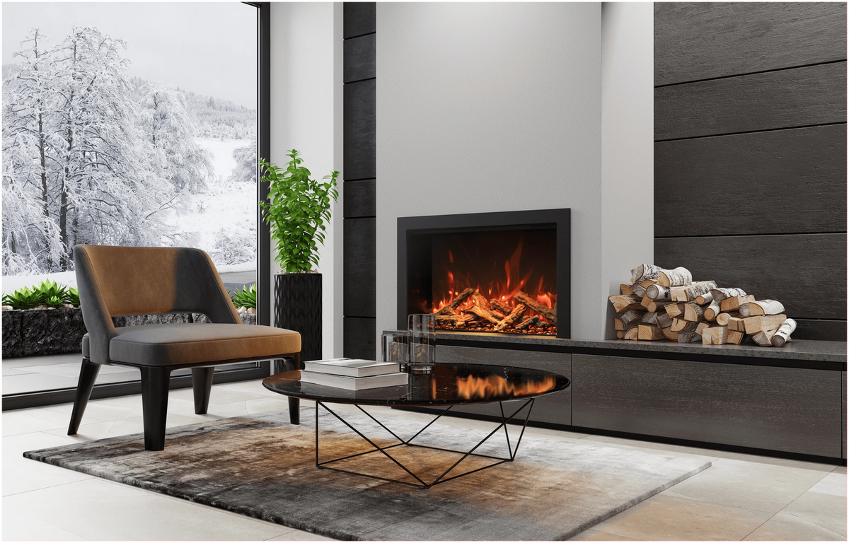 Amantii Traditional Bespoke electric fireplace — series product view; size and optional media vary