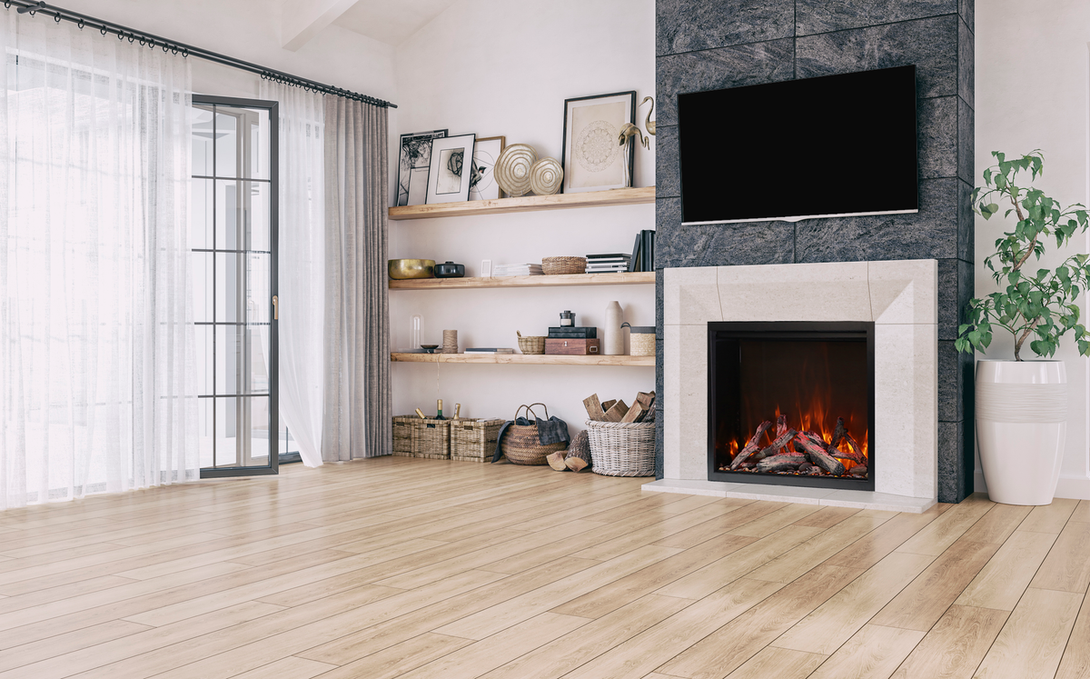 Amantii Traditional Lumina electric fireplace — series installation inspiration