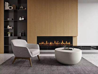 EcoSmart Fire Motion electric fireplace right corner residential installation inspiration