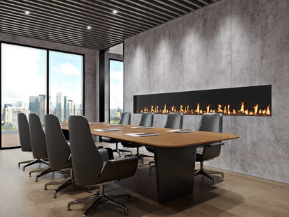 EcoSmart Fire Motion electric fireplace single sided commercial installation inspiration