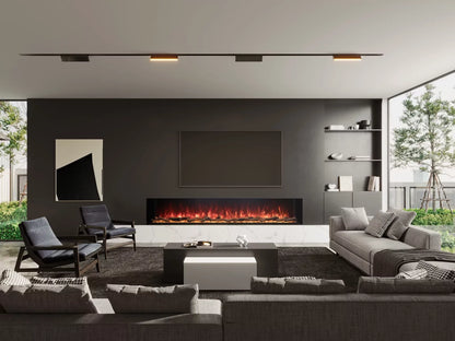 EcoSmart Fire Switch electric fireplace single sided interior installation inspiration