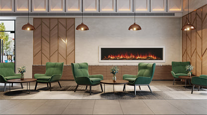 EcoSmart Fire Switch electric fireplace commercial installation inspiration