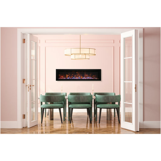 Remii WM-SLIM 65-inch electric fireplace front view