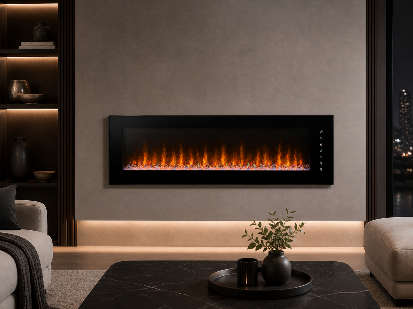 60” Smart Linear Electric Fireplace
