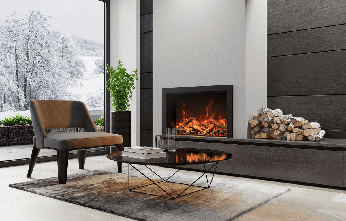 Amantii Traditional Bespoke electric fireplace — series product view; size and optional media vary
