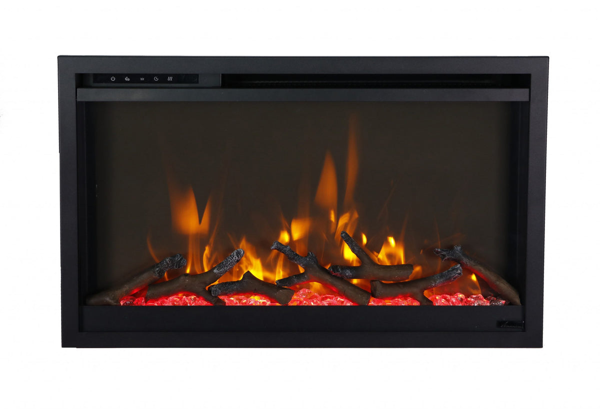 Amantii Traditional Xtra Slim electric fireplace — series product view; size and optional media vary