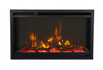 Amantii Traditional Xtra Slim electric fireplace — series product view; size and optional media vary