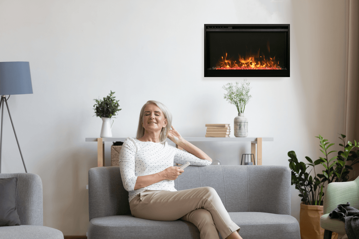 Amantii Traditional Xtra Slim electric fireplace — series installation inspiration