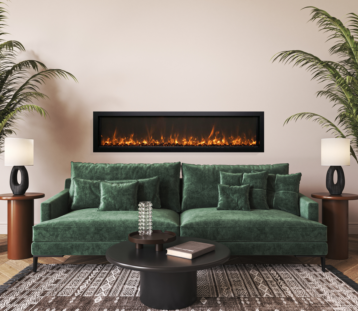 Remii Extra Slim series electric fireplace lifestyle installation