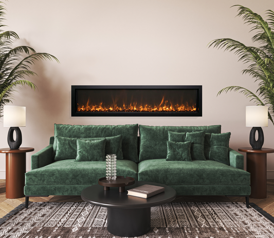 Remii Extra Slim series electric fireplace lifestyle installation