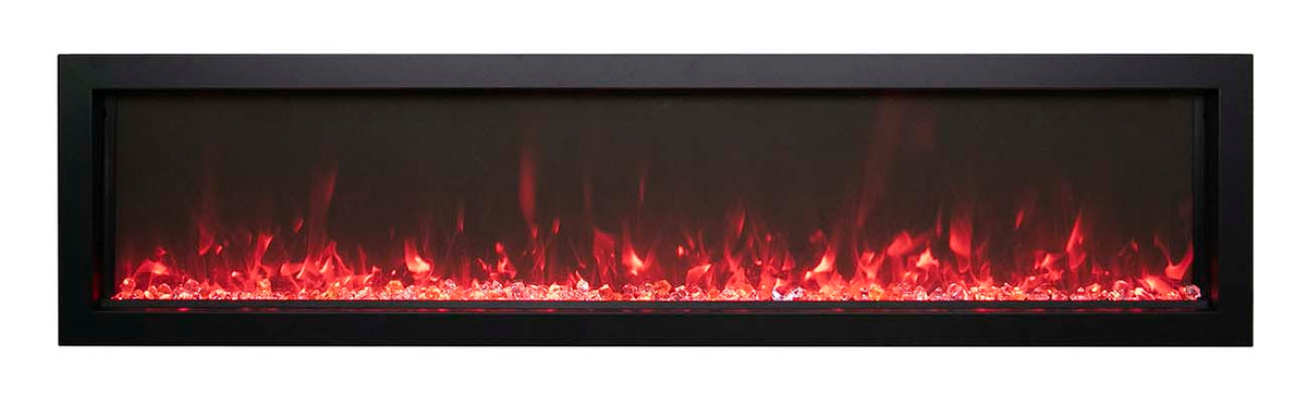 Remii Extra Slim series electric fireplace red flame and ember detail