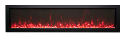 Remii Extra Slim series electric fireplace red flame and ember detail