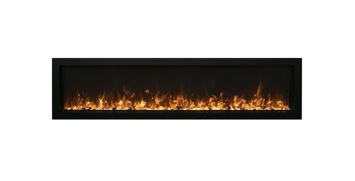 Remii Extra Slim series electric fireplace with optional log media and colored flames